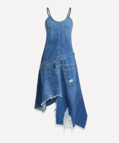 Jw Anderson Women's Distressed Denim Camisole Dress
