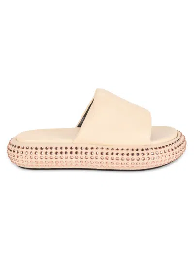 Jw Anderson Woman Sandals Beige Size 10 Leather