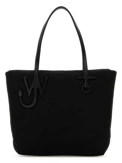 Jw Anderson Black Fabric Puffy Anchor Shopping Bag