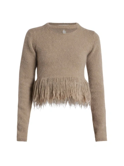 Jw Anderson Women's Fawn Loop-hem Cropped Sweater