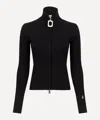 Jw Anderson Fitted Cardigan With Zipper In Black