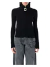 Jw Anderson Zip-up Fine-knit Cardigan In Black