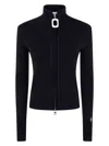 Jw Anderson Zip-up Fine-knit Cardigan In Black