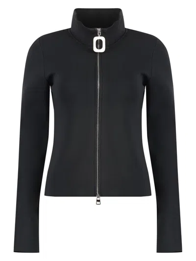 JW ANDERSON WOMEN'S FITTED ZIP UP CARDIGAN LONGE SLEEVE