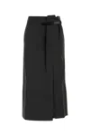 Jw Anderson Graphite Viscose Blend Skirt In Black