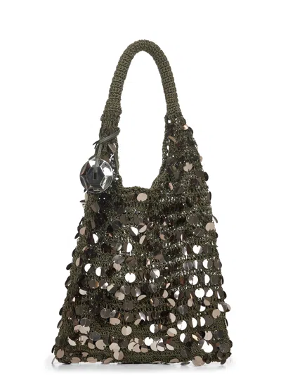 Jw Anderson Women Gunmetal Sequin Hobo Shoulder Bag In Multi