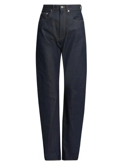 Jw Anderson Women's High-rise Straight-leg Jeans In Blue