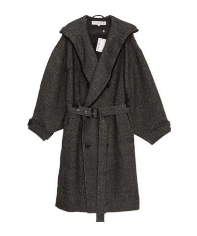 Jw Anderson J.w. Anderson Women's Hooded Long Trench Coat In Gray
