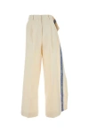 Jw Anderson Logo Band Panel Pants In White