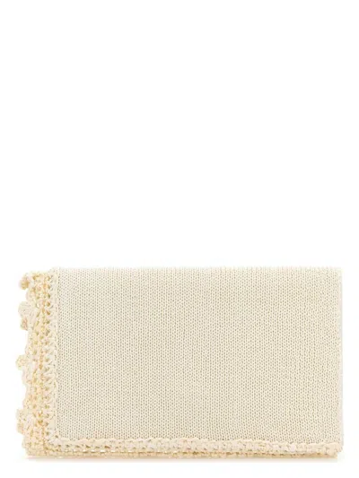 JW ANDERSON WOMEN'S IVORY CROCHET CLUTCH