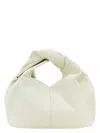 Jw Anderson Ivory Leather Mini Twister Hobo Handbag