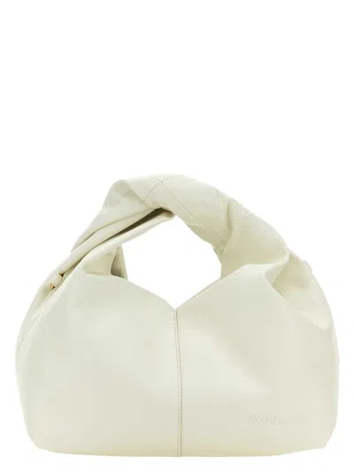 Jw Anderson Women's Ivory Leather Mini Twister Hobo Handbag