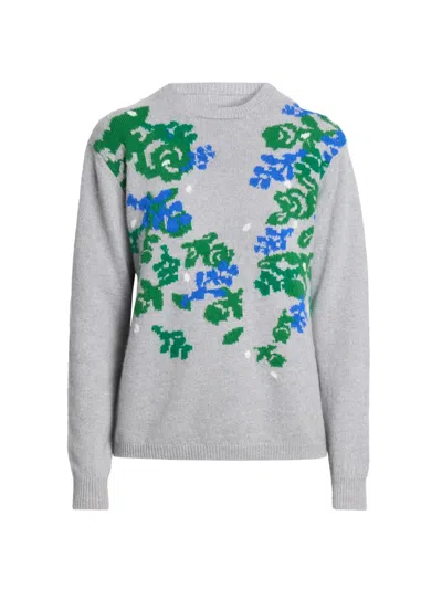 Jw Anderson Women's  X Pringle Floral Cashmere Crewneck Sweater In Multi