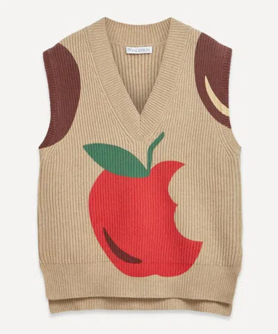Jw Anderson Women's Knitted Apple V-neck Waistcoat