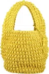 Jw Anderson Women's Large Popcorn Basket Tote Bag In Yellow