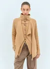 Jw Anderson Beige Layered Wool Sweater In Brown