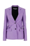 Jw Anderson Notched-lapels Button-fastening Blazer In Purple