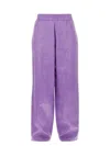Jw Anderson Light Purple Viscose And Acetate Pant