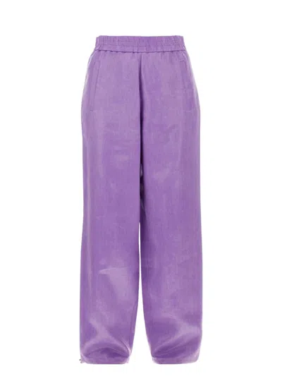 JW ANDERSON WOMEN'S LIGHT VISCOSE AND ACETATE PANT