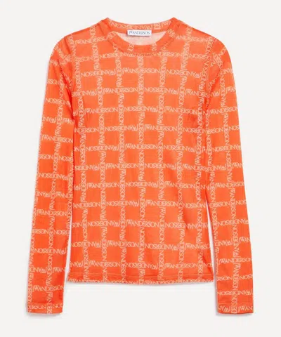 Jw Anderson Women's Logo Grid Long-sleeve Top