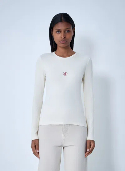 Jw Anderson Women Logo Motif T-shirt In White