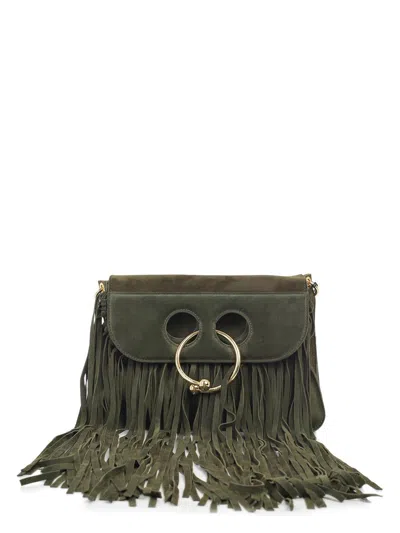 Jw Anderson Women's Medium Pierce Suede Fringe Bag