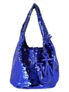 Jw Anderson J. W. Anderson Mini Sequin Shopper In Dark Blue