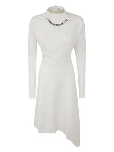JW ANDERSON WOMEN'S NECK CHAIN LONG SLEEVE DRESS