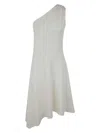 Jw Anderson White One-shoulder Dress In White