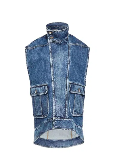 JW ANDERSON WOMEN'S OVERSIZED SLEEVELESS HIGH NECK JACKET