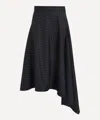 Jw Anderson Pinstripe Asymmetric Midi Skirt