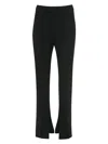 Jw Anderson Front-slit Straight Pants In Black