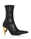 Jw Anderson J. W.anderson Pointed Chain Booties With Statement Heel 7 Cm In Black