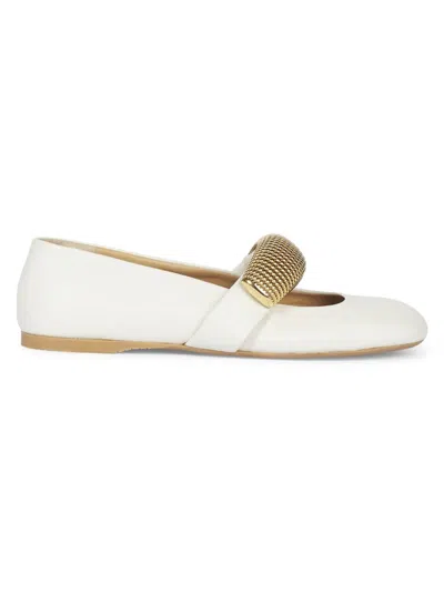 Jw Anderson Ballerina Popcorn Flats White In White