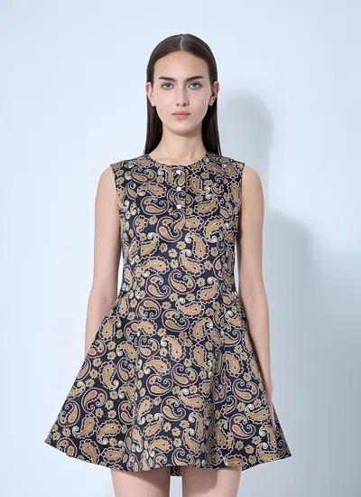 Jw Anderson Women Printed Tea Dress In Brown