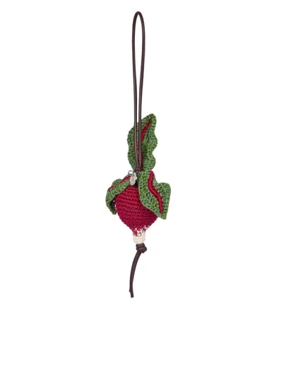 Jw Anderson Women's Radish Cotton-leather Bag Charm In Multi