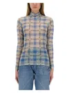 Jw Anderson J. W. Anderson Fitted Turtleneck With All-over Logo Print In Multicolour