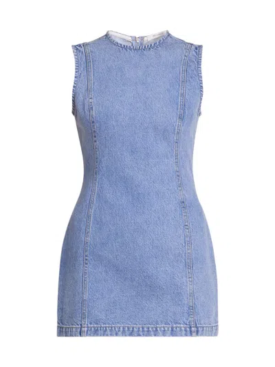 Jw Anderson Women's Sleeveless Denim Shift Minidress In Light Blue