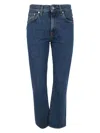 Jw Anderson Logo-patch Straight-leg Jeans In Blue
