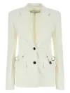 Jw Anderson White Stretch Polyester Blend Blazer