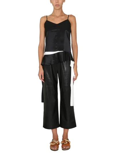Jw Anderson Women Sweetheart Neckline Top In Black