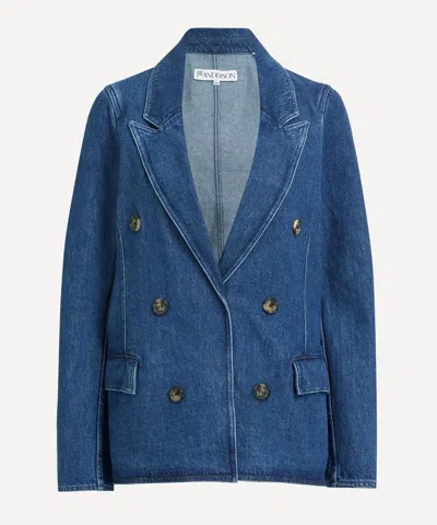 Jw Anderson Women's Tailored Denim Logo Patch Jacket
