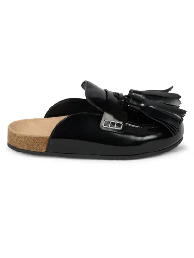 Jw Anderson Women's Tassel Leather Mule Loafers In Black