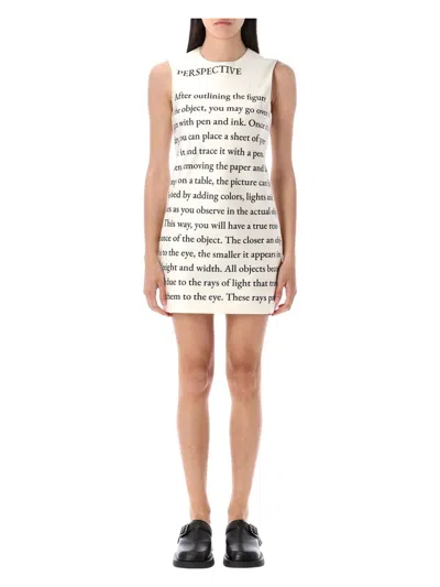 JW ANDERSON WOMEN'S TEXT' PRINT MINI SHIFT DRESS