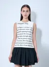 Jw Anderson Women Text Print Satin Top In Multicolor