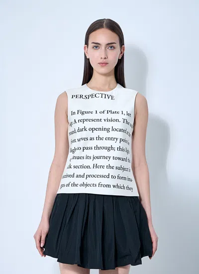Jw Anderson Women Text Print Satin Top In Ivory