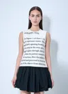 Jw Anderson Women Text Print Satin Top In Multicolor