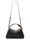 Jw Anderson Chain Leather Crossbody Bag In Black