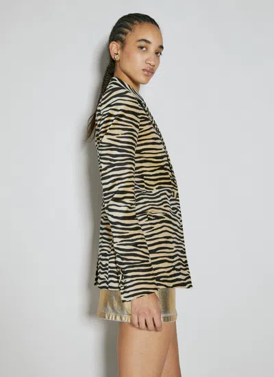 Jw Anderson Women Tiger Print Tailored Blazer In Animal Print