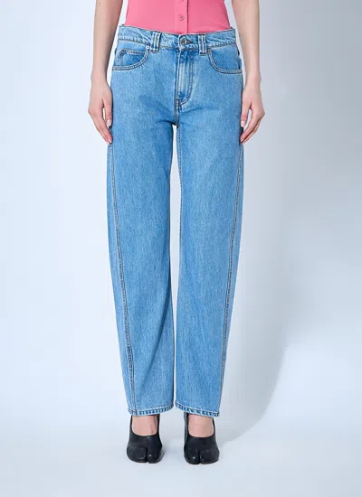 Jw Anderson Women Twisted Denim Jeans In Blue